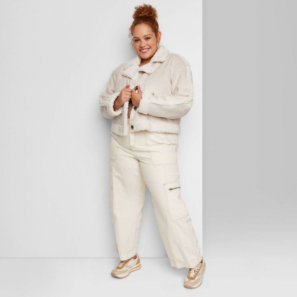 Faux Shearling Jacket - Wild Fable Off-White